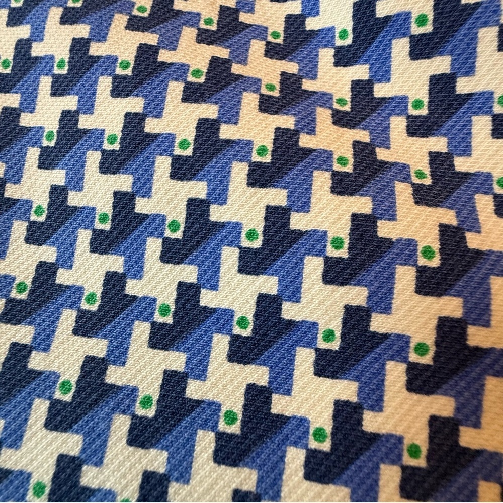 J.McLaughlin Lexi Navy Blue Midi Quotation Houndstooth Slim Pants Size 6 - Picture 7 of 12
